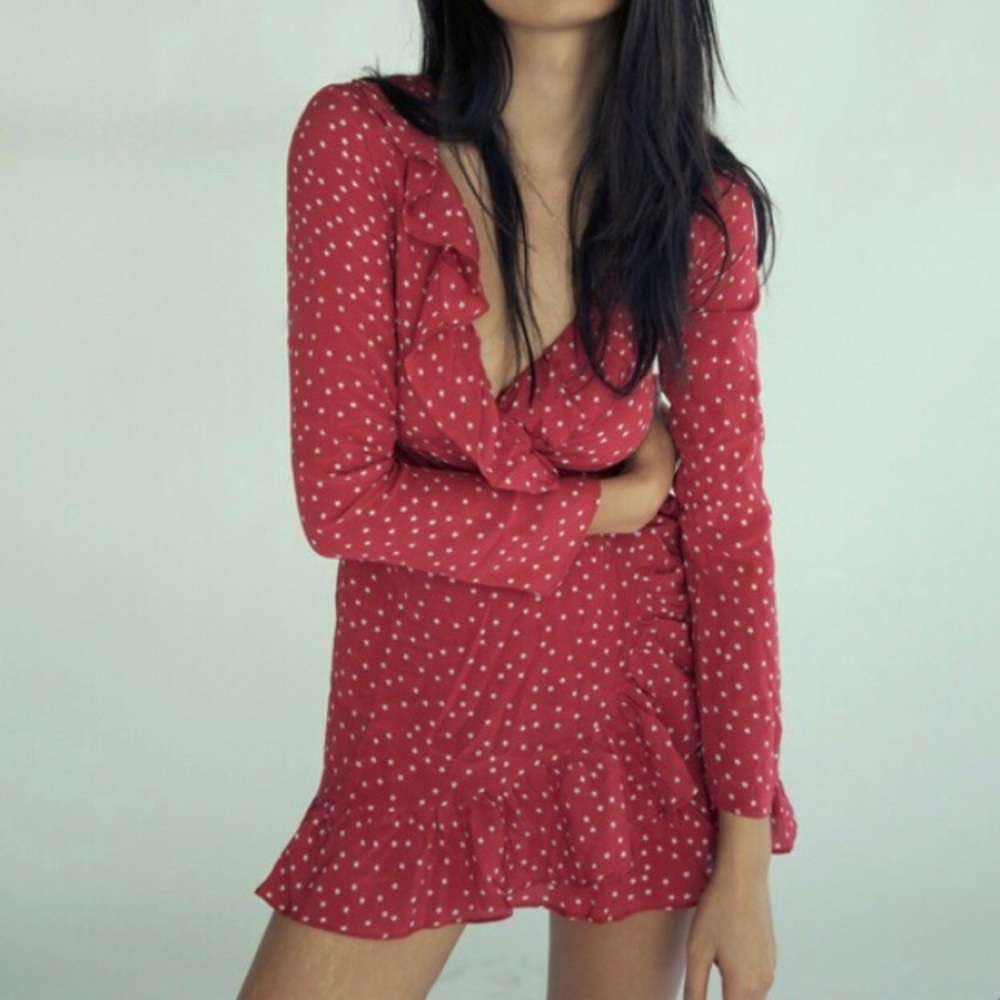 Realisation Par Alexandra dress in red star xs